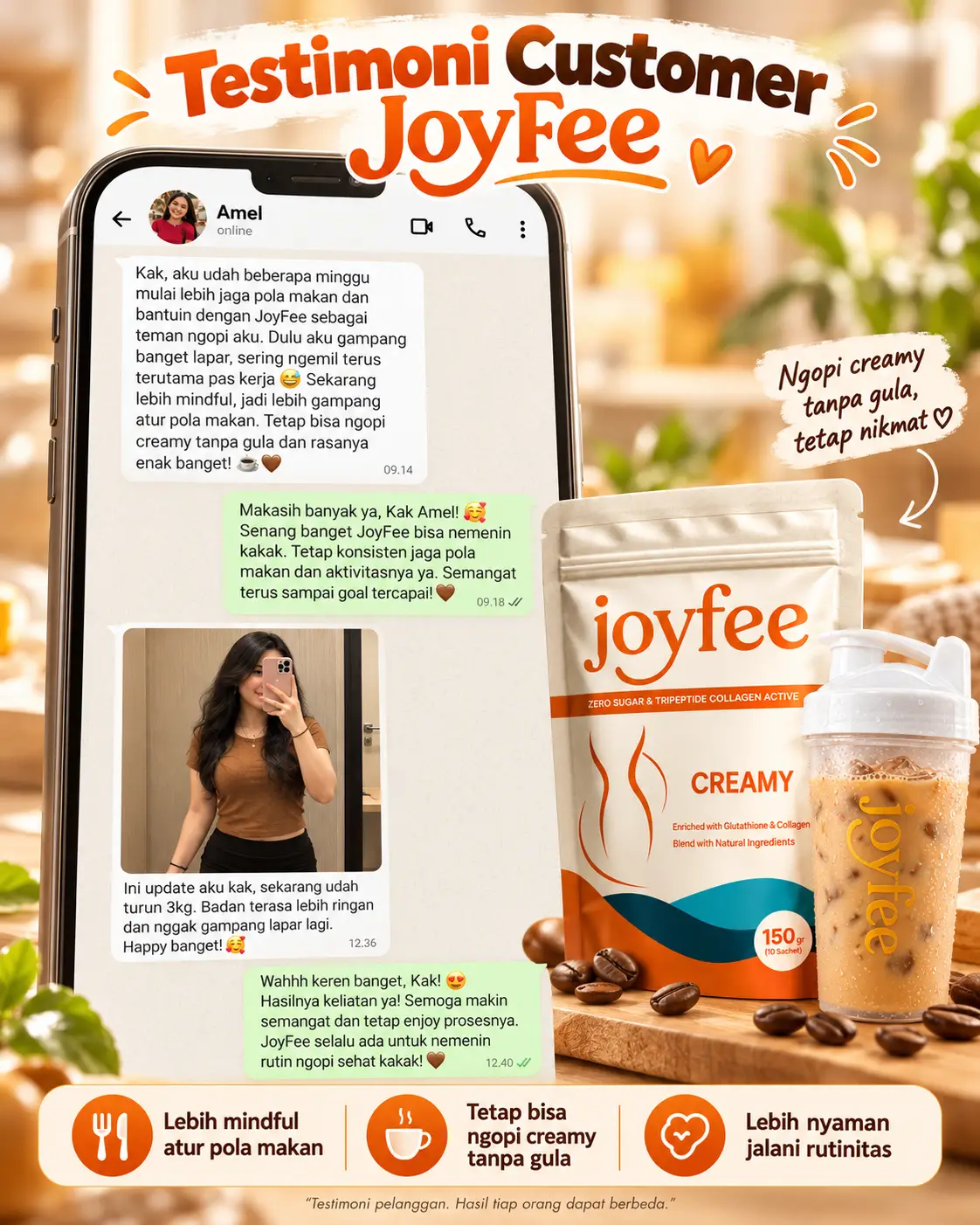 Cerita customer JoyFee tentang pengalaman konsumsi