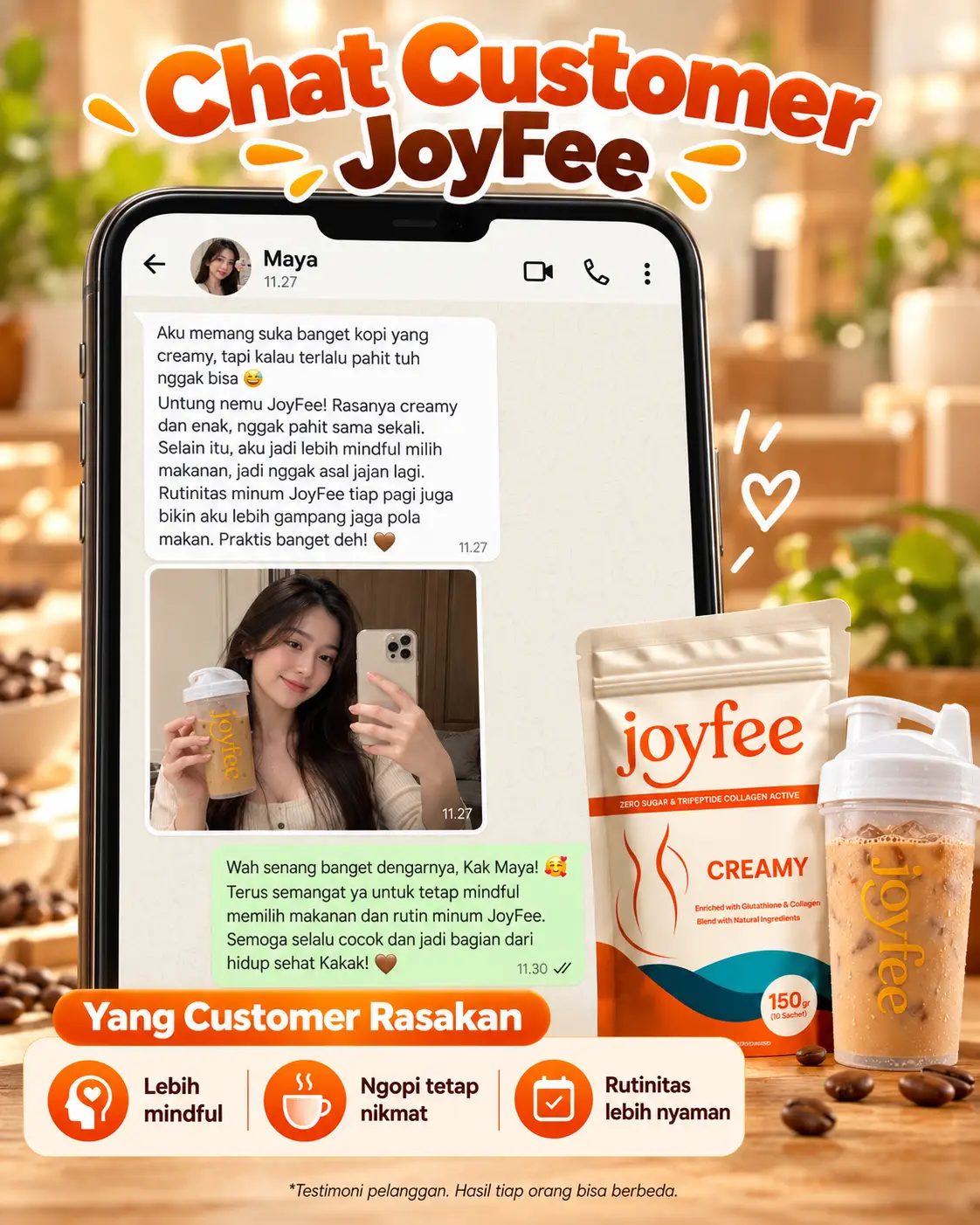 Pengalaman customer minum JoyFee